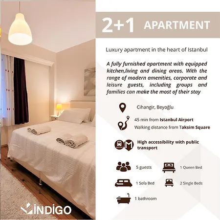 Taksim Bright 2br Apt Balcony, Cozy Interiors Apartamento